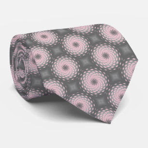 Pink Twirl Pattern Dot Tie