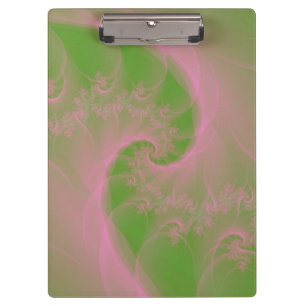 Pink Twist on Green Clipboard