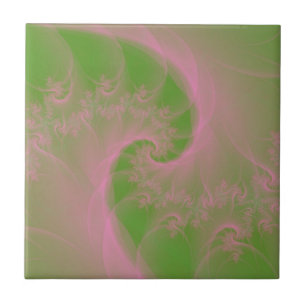 Pink Twist on Green tile