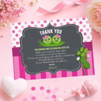 Pink Two Peas in a Pod Baby Shower Twin Girls