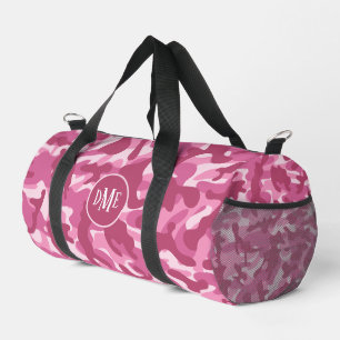 Pink Two Tone Camo Monogram Duffle Bag