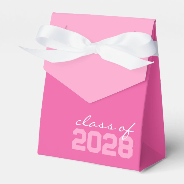 Pink Two Toned Graduation Favour Boxes (Front Side)