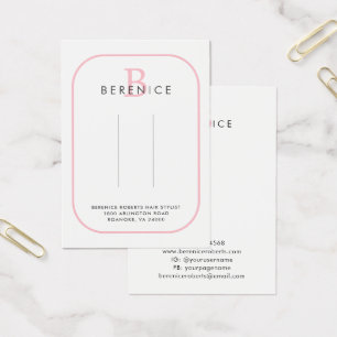 Pink Typography Monogram Logo Hair Clips Display