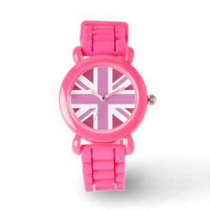 pink uk flag,union jack,the union flag watch