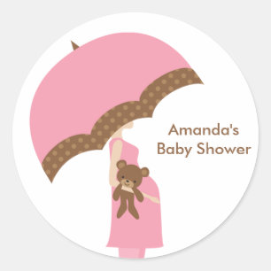 Pink Umbrella Stickers