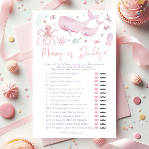 Pink Under The Sea Mummy or Daddy Shower Game