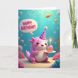 Pink Underwater Birthday Card