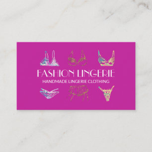 Pink Underwear Girly shop Lingerie Clothing Business Card