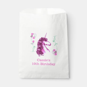 Pink Unicorn Birthday Party Favour Bag