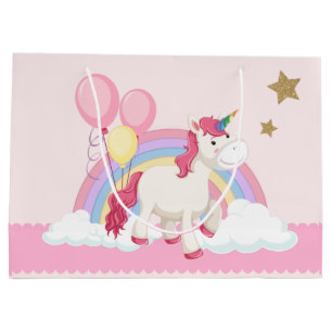 Pink Unicorn Birthday Party    Large Gift Bag