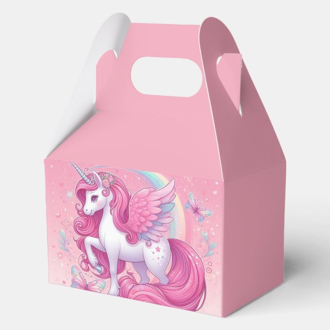 pink unicorn favour box (Back)