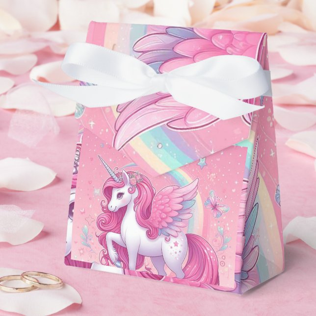 pink unicorn favour box (Wedding)