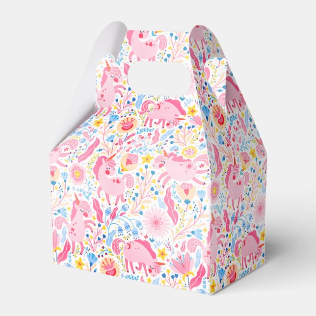 Pink Unicorn Favour Box (Front Side)