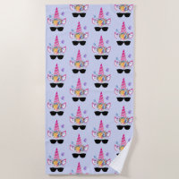 Pink Unicorn in Sunglasses Pattern
