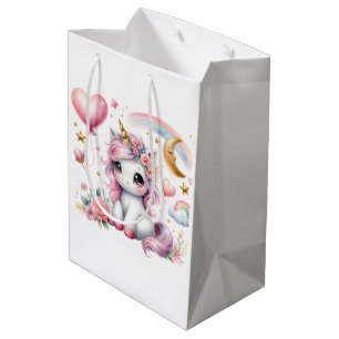 Pink Unicorn Medium Gift Bag