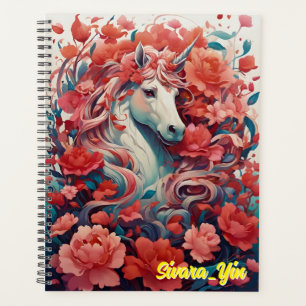 Pink Unicorn & Peony Dreamscape Fantasy Planner