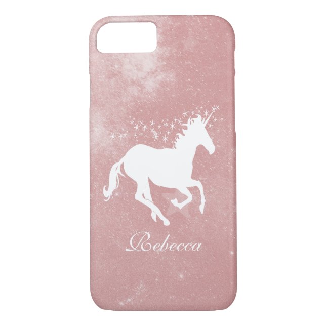 Pink Unicorn Personalised Case-Mate iPhone Case (Back)