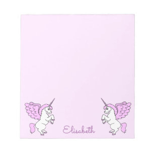 Pink Unicorn Personalised Notepad