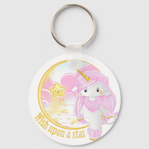 Pink Unicorn Po Key Ring