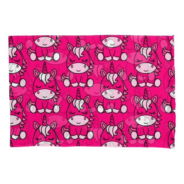 Pink Unicorn Pony Pillowcase (Front)