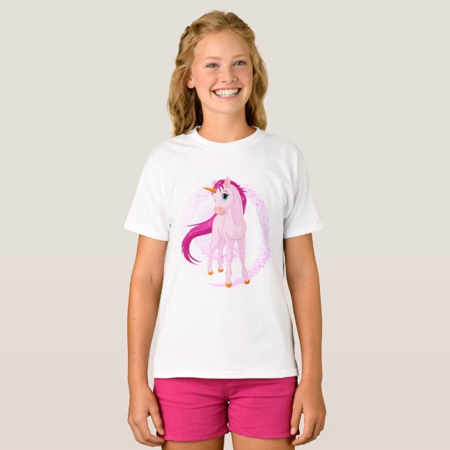 Pink Unicorn T-Shirt (Front Full)