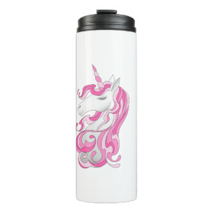 Pink Unicorn Thermal Tumbler