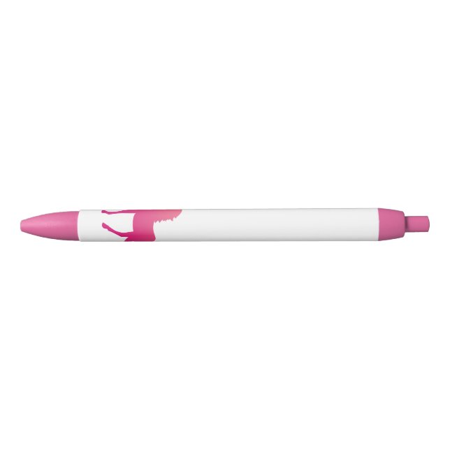 Pink Unicorn Trim Pen, Black Ink Black Ink Pen (Front)
