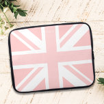 Pink Union Jack Flag Modern Monogram Laptop Sleeve<br><div class="desc">A pink version of our british Union Jack Flag - add your initials and let this slim laptop sleeve look after your tech.</div>
