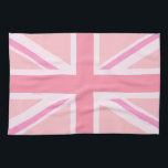 Pink Union Jack/Flag Tea Towel<br><div class="desc">Union Flag (also known as the Union Jack), British flag in a pink color-way.</div>