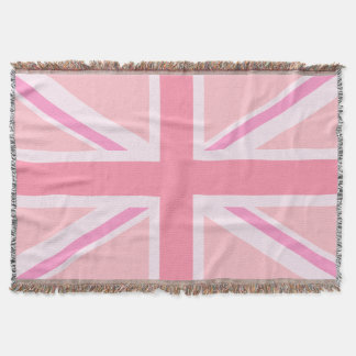 Pink Union Jack/Flag Throw Blanket