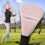 Pink Unique Custom MOM Personalised with Name Golf Head Cover<br><div class="desc">This simple yet sophisticated design features custom two-tone MOM and lovely typography for her first name. Perfect as mother's day gifts,  birthday,  christmas or just because. Any design questions or special requests,  just a chat or an email: charmdesignstudio@rcn.com and we'll be happy to assist.</div>