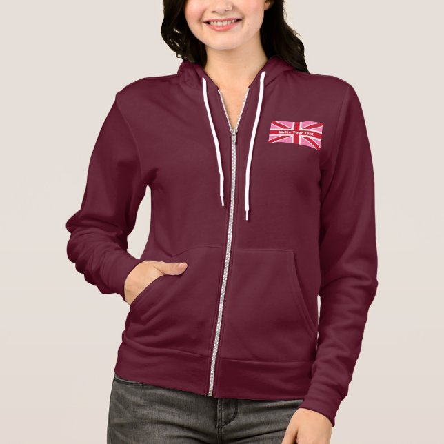 Pink United Kingdom flag Sweatshirt (Front)