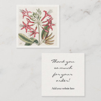 Pink Upright Honeysuckle Thank You Card