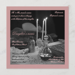 Pink Vaftisi Invitation