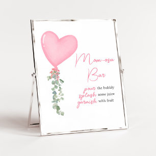 Pink Valentine Balloon Mum Osa Bar  Poster