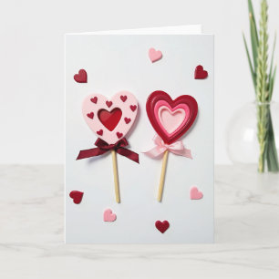 Pink Valentine Heart Pops Card