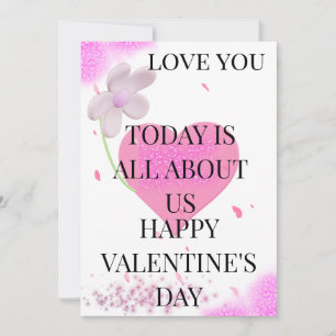 Pink Valentine’s Day Greeting Card Romantic Love