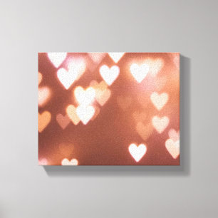 PINK VALENTINE"S DAY HEARTS CANVAS PRINT