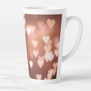 PINK VALENTINE"S DAY HEARTS LATTE MUG