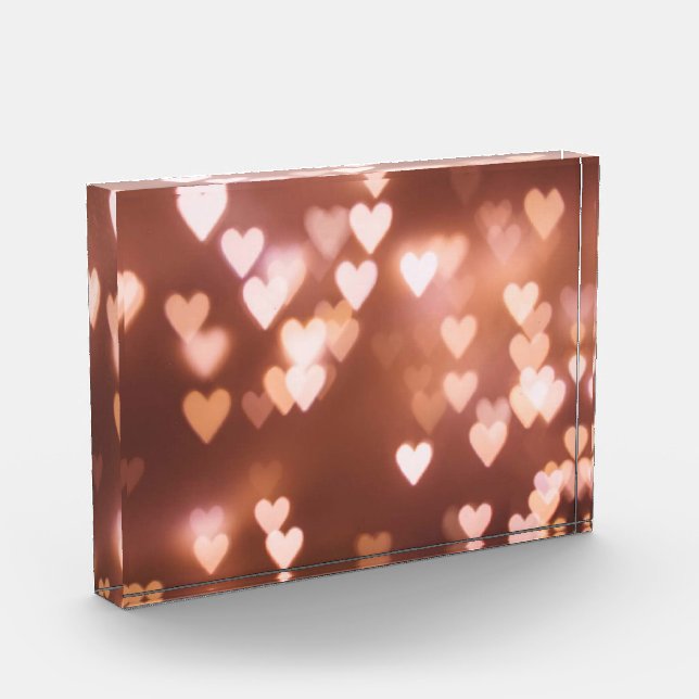 PINK VALENTINE"S DAY HEARTS PHOTO BLOCK (Left)