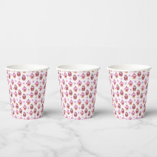 Pink Valentines Day Cupcake Paper Cups