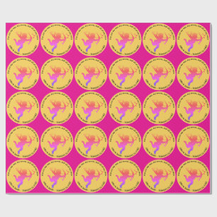PINK Valentine's Day Cupid hot red beauty Wrapping Paper