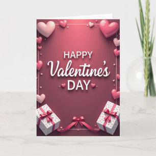 Pink Valentines Day Gift Card