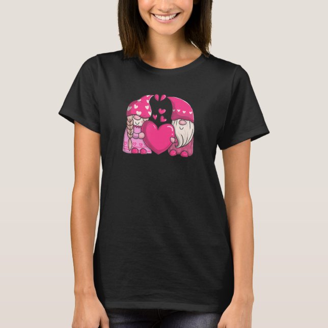 Pink Valentines Day Gnome 2023 Men Women Kids Vale T-Shirt (Front)