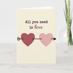 Pink Valentines Day Love Card