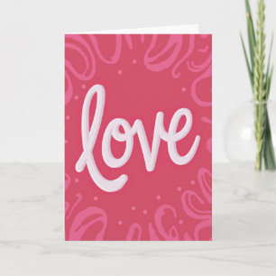 Pink Valentines Love Card