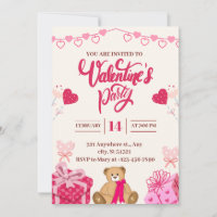 Pink Valentine's Party Invitation 