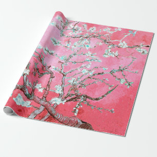 Pink Van Gogh Almond Blossoms Wrapping Paper