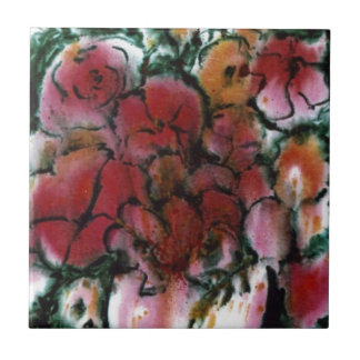 "Pink Vase" Kitchen Garden Ceramic Tile