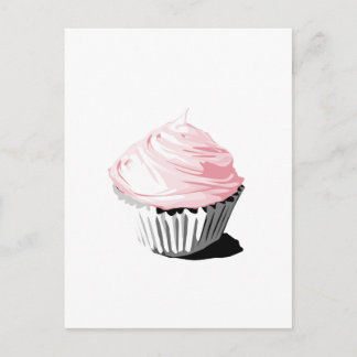 Pink vector cupcake template products postcard